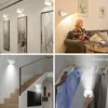 Vägglampa 90lm LED inomhusljus 360 grader roterande 4st beröring och fjärrkontroll för vardagsrum sovrum trappa hall