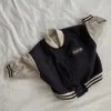 Manteau en duvet 4849C pour bébé coréen, uniforme de Baseball, mode printemps-automne 2023, beau garçon, veste de sport décontractée pour fille de 0 à 3 ans, 231207