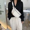 Bolsas de cintura Moda Mujer Cadena de color sólido Pecho cruzado para Beige Negro Fanny Pack Diseñador de marca Sling Bolsos Paquetes