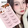 False Eyelashes Manga Lashes 5 Pairs Anime Cosplay Faux Mink Lashes Korean Natural short Full Strip Lashes Clear Band Soft Eyelashes Extension 231206