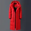 Herrenjacken Coed Winter Kältebeständige Daunenjacke -30 Hochwertige Herren Damen X-Lange Winter Warme Modemarke Rote Parkas S-5XL 231206