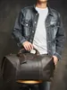 Duffel Bags ZRCX Crazy Horse Genuíno Couro Homens Saco De Viagem De Couro Real Duffel Vintage Grande Saco De Fim De Semana Masculino Luuage Bolsa Duffle 231207