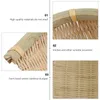 Dinnerware Sets 2 Pcs Handmade Bamboo Dust Home Supply Sourdough Bread Loaf Basket Woven Storage Container Round Tray Versatile Dustpan