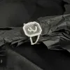 Solitaire Ring New Design Women's Fashion Ring Simple Zircon Arabic Letters Glass Square Design Ring Arabian Style Party Jewelry Accessory YQ231207