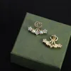 Designer Marque Oreille Stud Or Vintage Boucle D'oreille Hommes Femmes De Luxe Cristal Boucle D'oreille Dames Mariages Fêtes Cadeaux Bijoux De Fête Goujons D'oreille