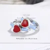 Creolen Vintage Emaille Rotes Herz Für Frauen Mädchen Piercing Schmuck 2023 Böhmen Zubehör Verlobung Hochzeit Party Geschenke