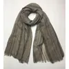 Scarves 2023 Spring And Autumn Striped Sequins Cotton Linen Versatile Fashion Monochrome Scarf For Women Factory Direct Sales