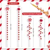 Decorazioni natalizie 24/36/50 pezzi Plettri natalizi Campane rosse bianche Ornamenti di bastoncini di zucchero per l'albero di Natale Top Decor Home Vaso di riempimento Ghirlanda Party Navidad 231207