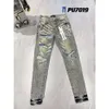 Jeans violets hommes femmes jeans de haute qualité créateur de mode en détresse déchiré motards femmes denim cargo pour hommes pantalons noirs