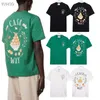 White Black Green T-shirts Men Women High Quality Casual Loose Tops Fashion Printed Pattern Tees Cotton Short Sleeve