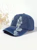Ball Caps Hole Baseball Hat Retro Wash Pain Hat Fashion Sport Kowbojowy kapelusz zwykły damski tata kapelusz 231207