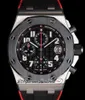 Mężczyźni Audemar Pigue Watch APF Factory 42mm Dark Knight 2647 A3126 Chronograph Męs