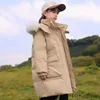 Manteau en duvet -30 veste de canard blanc pour filles hiver col de fourrure Parkas combinaison de neige à capuche longue enfants 5-14 ans vêtements pour enfants 2024