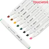 30/40/60/80/168 Kleuren Markers Manga Schetsen Alcohol Vilt Dual Brush Pen Art School levert Tekening Set 211025