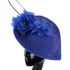 Headwear Hair Accessories Ladies Fascinators Millinery Hat Party Wedding Sinamay Wide Brim Fedora Headpiece Church 231207