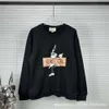 Korrekte und verifizierte Version G Family Herbst und Winter New Rabbit Print Rundhalspullover Gu Family Loose Fit Herren- und Damen-Langarmpullover