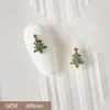 Decorazioni per nail art 10 pz / lotto G047 3D in lega albero di Natale Nail art zircone metallo manicure per unghie accessori decorazioni per unghie fai da te forniture charms 231202