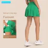 Lu Lu Shorts Lemon Align Grand Slam Tennis Skirt Running Ball Yoga Sports Various Scenarios Womens Clothes Golf Skirts Cool Smooth Feel Court Rival High-Rise