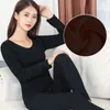 Women's Thermal Underwear Sexy Women Suit Thin Round Neck Tight-fitting Long Body Shaped Slim Intimate Sets Pajamas Warm Autumn Winter 231206