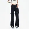 Women's Jeans American Rivet Sexy High Waist Straight Long Pants Parka