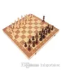 مجموعة لعبة الشطرنج الخشبية القابلة للطي مجموعة ترفيهية شطرنج دولية مجموعة قابلة للطي.