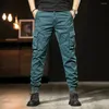 Pantaloni da uomo kaki pantaloni primaverili e autunnali Harajuku stile giapponese casual alla caviglia tattici cargo da uomo 2024