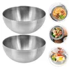 Ensembles de vaisselle 2 pièces Mini oeuf en acier inoxydable bol à salade récipient à soupe mélange cuisine Gadget riz fruits enfant en bas âge