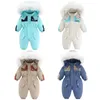 Rompers Winter Babykleding Kinderen Dikke Warm Snowsuit Girl Boys Fleece Jumpsuit Children Kleding Sneeuw Sneeuw Draag Outerwear Coats 231207