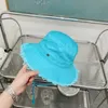 Large Wide Brim Hats Designer Bucket Hat Size 56-58cm For Women Men Vacation Raw Edge Sun Shade Hat Outdoor Hiking Hat