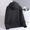 Men's Jackets Autumn Winter Men Casual Zipper Jacket Coats Fleece Lined Solid Loose Warm Hooded Windbreaker Male Windproof Outwear