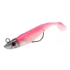 Betar lockar falskt lockande jigging mjukt bete fiske 911cm 156233g diy huvud jig fisk t svans hav bas tackla 6 färger 231206