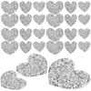 Colares de pingente 30pcs coração patches adesivos strass ferro em decorativo para sacos de roupas