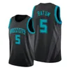 Charlotte''Hornets''Men Miles Bridges Terry Rozier III P.J. Washington''Cody Zeller Kemba Walker Black City''Custom Jersey