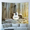 Tapestries Merry Christmas Big Tapestry Retro Farmhouse Old Wooden Board Xmas Tree Cowboy Wall Hanging Cloth Living Room Bedroom Home Decor 231207