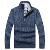 Kaszmirowe swetry męskie skoczki Nowe męskie miękkie grube na jesień i zimę, duży sweter pullover, stojący kołnierz młodzieżowym sweter 302