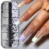 Décorations Nail Art Perles blanches Nail Art strass demi-ronde perle taille mixte demi-ronde perles à dos plat pour bricolage décoration ongles perles pierres 231207