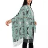 Party Supplies The Saluki Green Tassel Scarf Women Soft Greyhound Sighthound Dogs Shawl Wrap Lady Winter Scarves