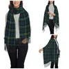 Scarves Tartan Rustic Green And Blue Black Watch Plaid Holiday Scarf For Women Winter Fall Pashmina Shawl Wrap Check Large
