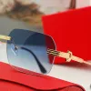 Women Designer Sunglasses Mens Sunglass Male Frameless Square Carti Premiere De Gold Striped Metal Frames Red Eyeglass Luxury Brand Glasses