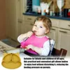 Dinnerware Children's Dishes Baby Silicone Sucker Bowl Bear Face Plate Tableware Set Smile Retro Kids