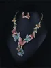 Wedding Jewelry Sets Butterfly Imitation jewellery encrusted National Style Dinner Necklace Highgrade alloy jewelry accessories for woman 231207