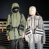 Unisex zwarte borst rig tas streetwear tactisch vest hiphop s modetactieken taille pack vrouw functioneel plein 211006326K