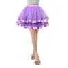 Rokken Dames Kerst Dansfeest Tule Rok Vakantiekostuum Tutu Ballet Vintage Elastische Hoge Taille Kant Kort