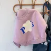 Kinder Blumenbrief gedruckt Sweatshirt Jungen Mädchen runder Kragen Langarm Pullover Herbst Winter Kinder samt warme Bodenkleidung Z5836