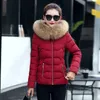 Women's Down Parkas Winter Jacket Women Faux Fur Hooded Parka Coats Female Long Sleeve Thick Warm Snow Wear Coat Mujer Quilted Tops 231207