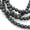 Bracelets à maillons pour hommes et femmes, Style Simple, Turpine noire de 8mm, pierre givrée, tempérament perlé avec fini W4O9