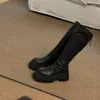 Bot Kadınlar Kauçuk Seksi Uyluk Yüksek Topuk Kış Ayakkabı Ayakkabı Botları Boots-Women Clogs Platform Toe Toe Zipper Yağmur Üzer