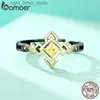 Solitaire Ring Bamoer 925 STERLING Gümüş Genshin Etki Karakter Xiao Tartaglia Zhongli Yüzük Ayarlanabilir Kadınlar Erkek Çıkartmalar Hediye Takı YQ231207