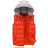 Men's Vests Waterproof Sleeveless Jacket Vest For Men Hooded Waistcoat Cold Prevention Gear Black/Red/Grey/Dark Blue/Orange