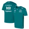 Herr t-shirts utomhus t-shirts heta säljer sommaren 2023 Ny F1 Aston Martin Team Edition Racing Suit Quick Dry Short Sleeve Akuq